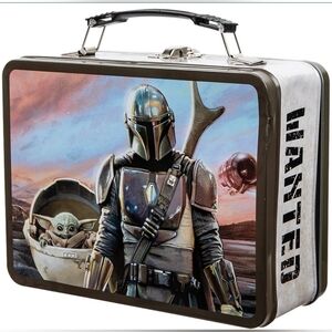 Star Wars The Mandalorian and Grogu 9"x3.5"x7" Large Tin Tote Lunch Box